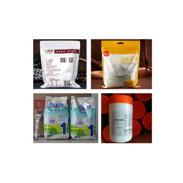 Automative Powder Bagging Machine , 50L Weighing Scale Machine With PLC Control
