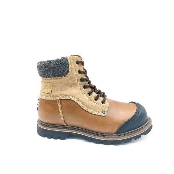 Botas amarillas estilo Martin Anti impacto / Anti punción Botas de protección para los dedos