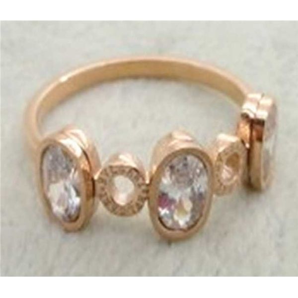 316L stainless steel ring with cz stone LRX29