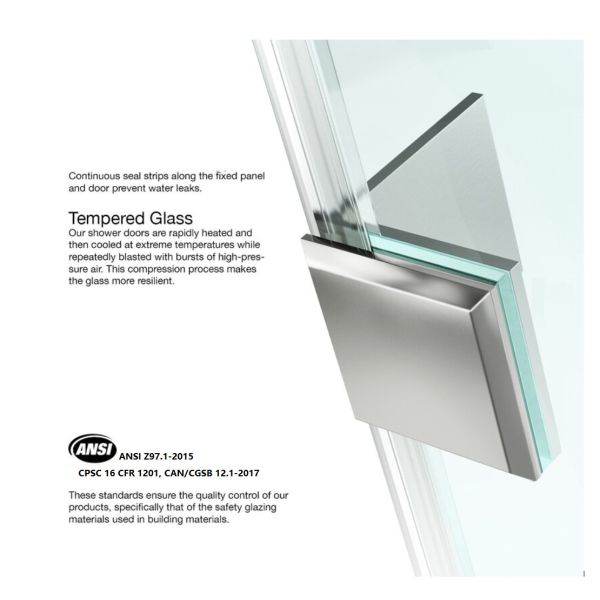 Нержавеющая сталь без рамы закаленное стекло душевой корпус скольжение для душевой комнаты