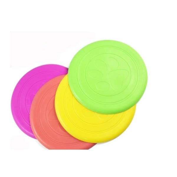 18cm Diameter Pet Play Toys Silicone Material Flying Disc For Dog Training