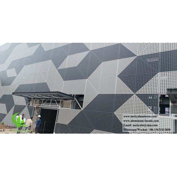 Customized Hyperbolic Double Curved Aluminum Cladding Panel with Powder Coated Finish