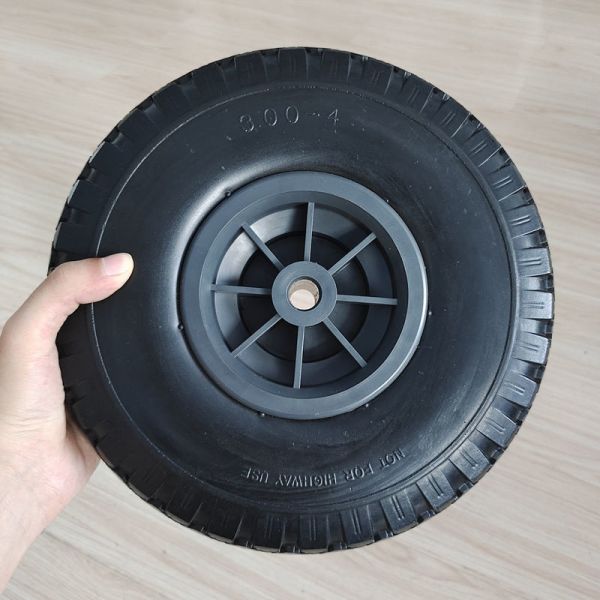 10 Inch 3.00-4 Pneumatic Rubber Tire Wheel For Hand Truck Trolley Dolly