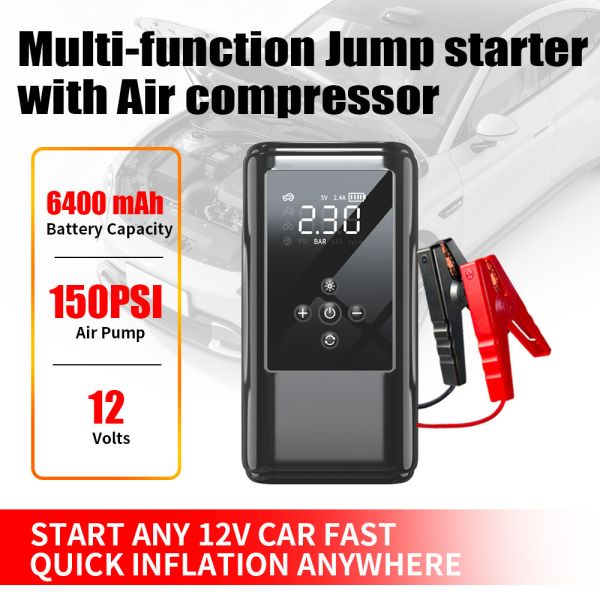 Electric Emergency Car Battery Charger Booster Pack Air Pump 150PSI Car Portable Tyre Inflator