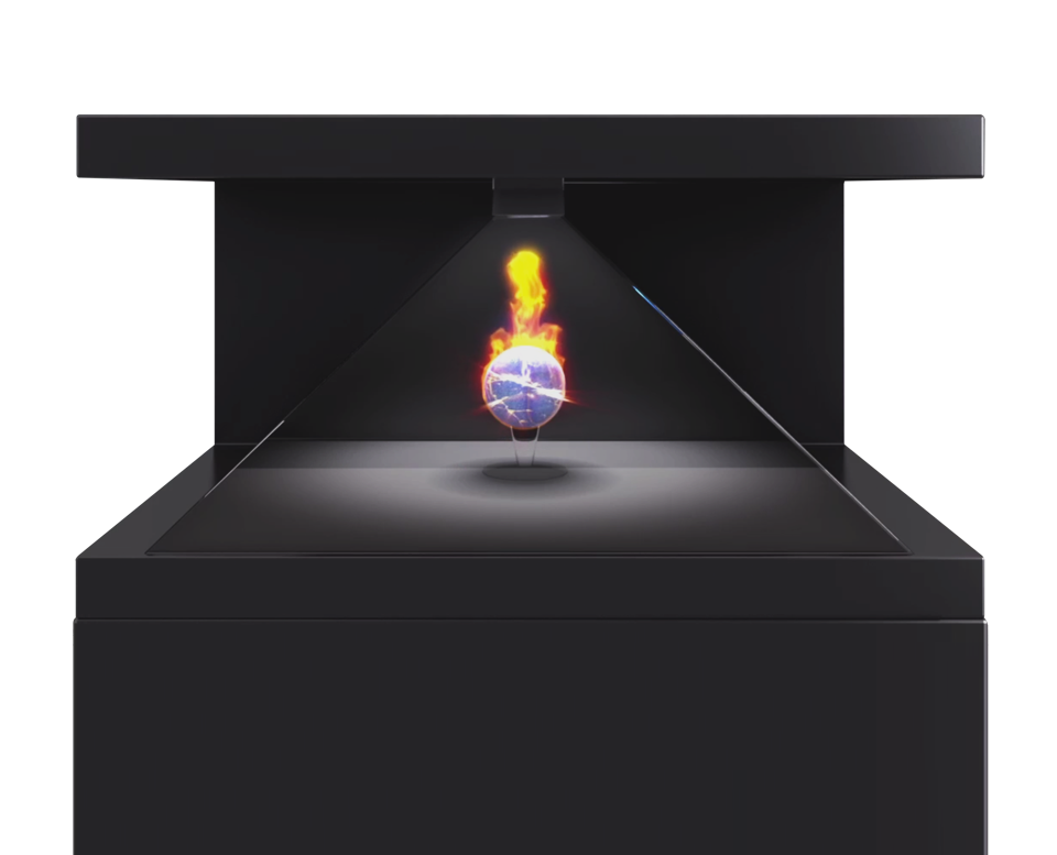 60Hz 3D Holographic Display Box Advertising Showcase VGA HDMI