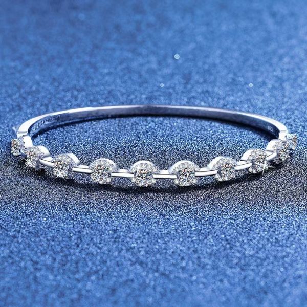 Pulsera con cierre de langosta 14K 18K S925 Plata Joyería Adecuada para uso diario S925 Plata 925 Plata Moissanita Joyería de plata 925