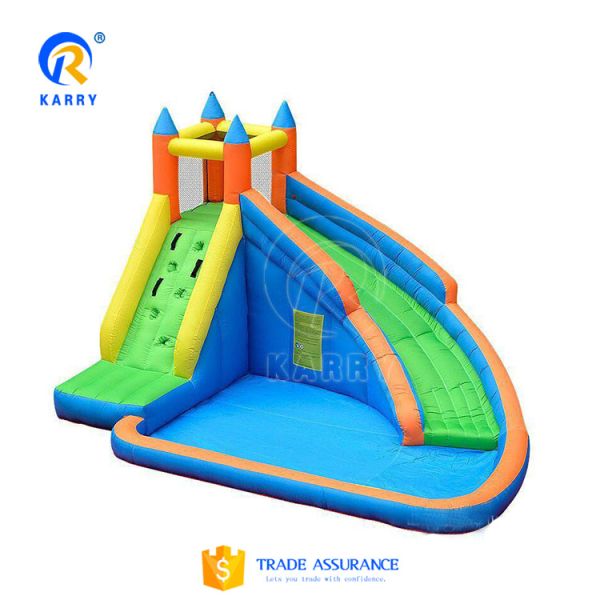 Water Floating Entertainment Kids Water Slide Park with Pool and Splash Features