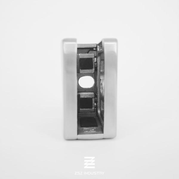 H55mm X W55mm Stainless Glass Clamps Simple Design For Handrail And Railing