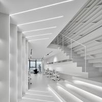 H8mm LED Aluminum Extrusion Profiles with PC diffuser for floor lighting