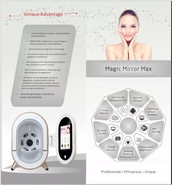 3d Skin Scanner Analysis Machine 7200K Color for PL Skin Problems