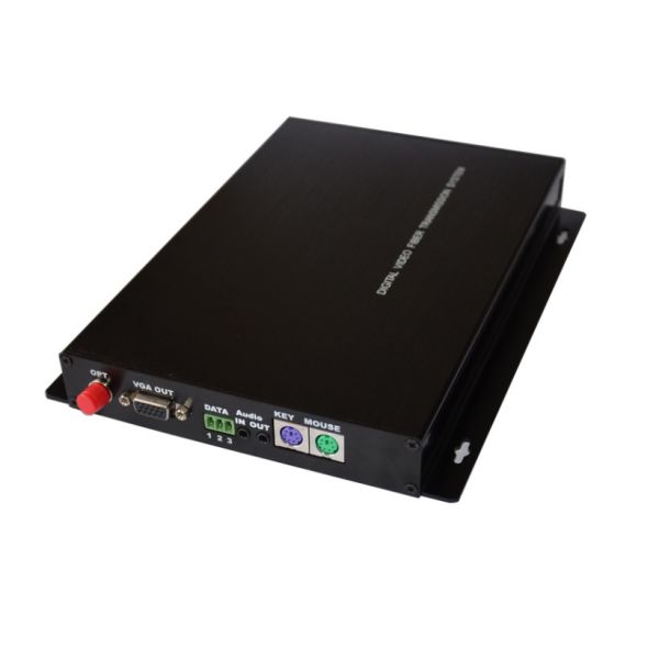 VGA Fiber Extender with duplex rs232, audio and keyboard ,mouse
