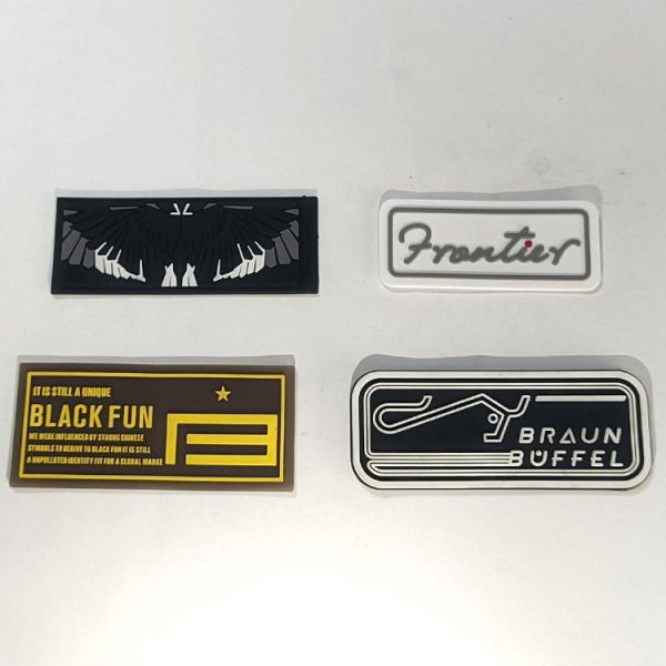 выбитые логотипом значки заплаты силикона мотива 3D резиновые для шить одежды