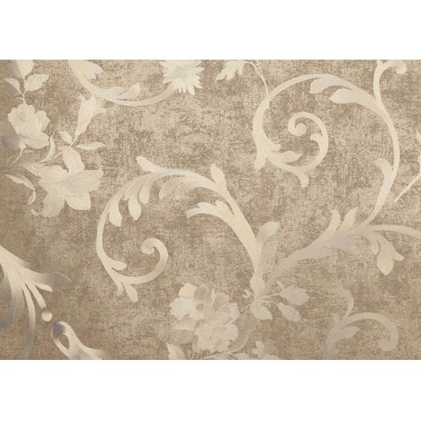 Gold Foil Floral Pattern Country Bedroom Wallpaper Waterproof for Home Interiors