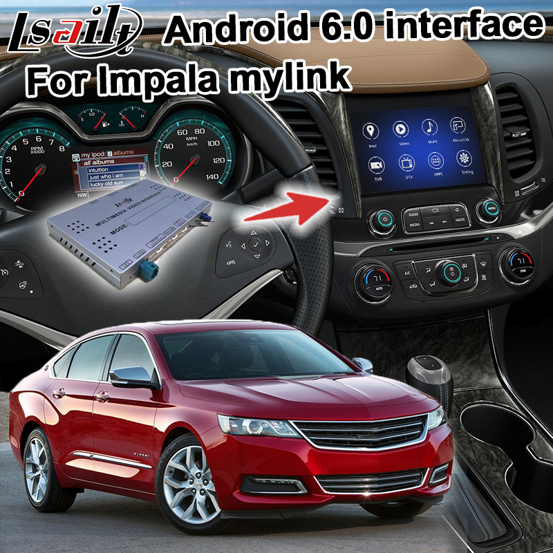Интерфейс видео андроида 6,0 Chevrolet Impala со связью зеркала WiFi rearview видео-