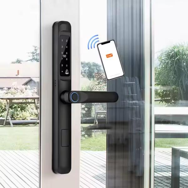 Electronic Waterproof Smart Locks Rfid Card Code Slim Thermal Break Aluminum Lock