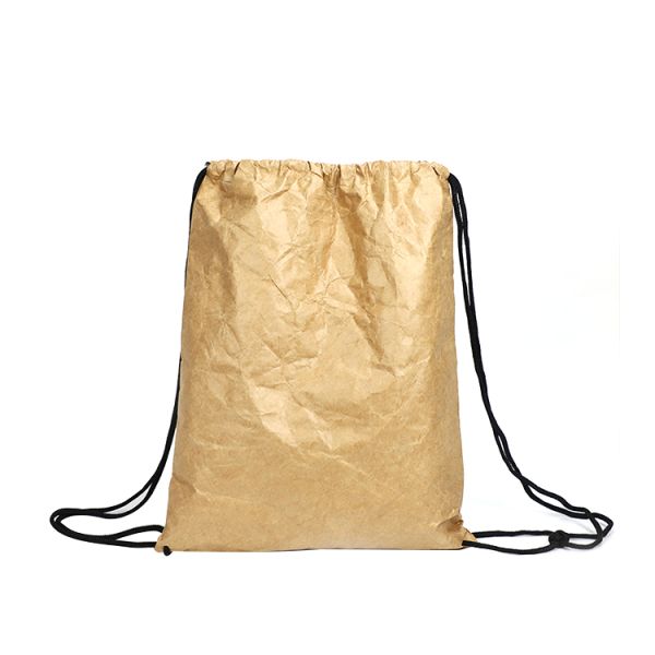 Durable Tyvek Tote Bag With Drawstring , Waterproof Brown Tyvek Paper Bags