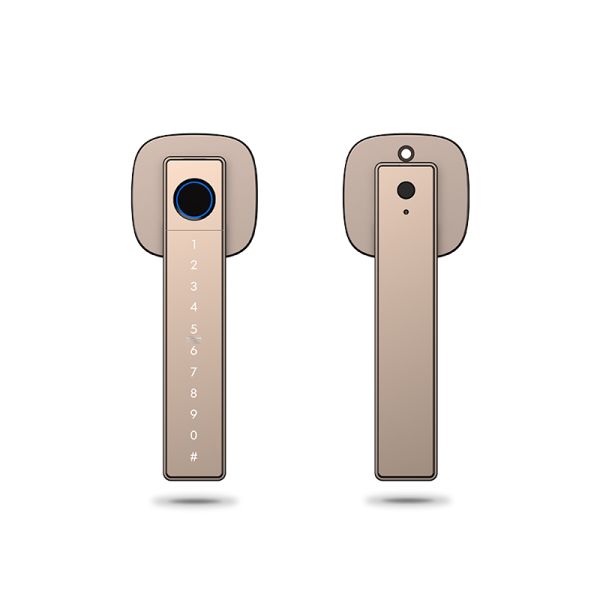 Tuya Smart Lock Fingerprint Electronic Keypad Entry Aluminum Alloy Royal Gold Color Durable Auto-locked Door Handle Smart