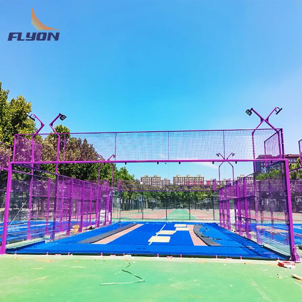 Tournament Grade Synthetic Padel Tennis Court Easy Installation Smooth Green Surface