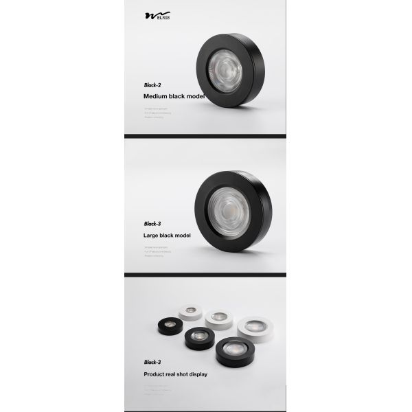 Anti-Glare Open-Mounted Spotlights for Residential 50000 Hours Working Time LED Light