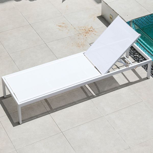 Outdoor Hotel Resort Patio Garden Sun Lounger Adjustable Aluminum Chaise Lounge Chair