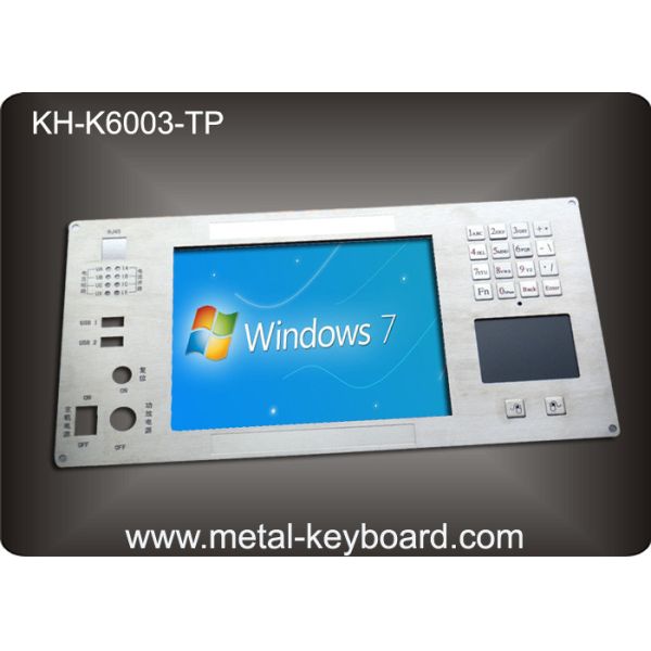 Изрезанная промышленная клавиатура с ключами мыши Touchpad и кнопочной панели 16 цифров