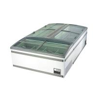 CE ROHS Commercial Display Freezer Supermarché réfrigérateur à porte en verre incurvée