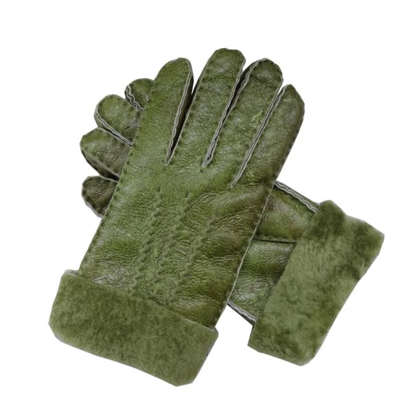 Christmas Gift Stock Merino Lamb fur Shearling Sheepskin Gloves for Women