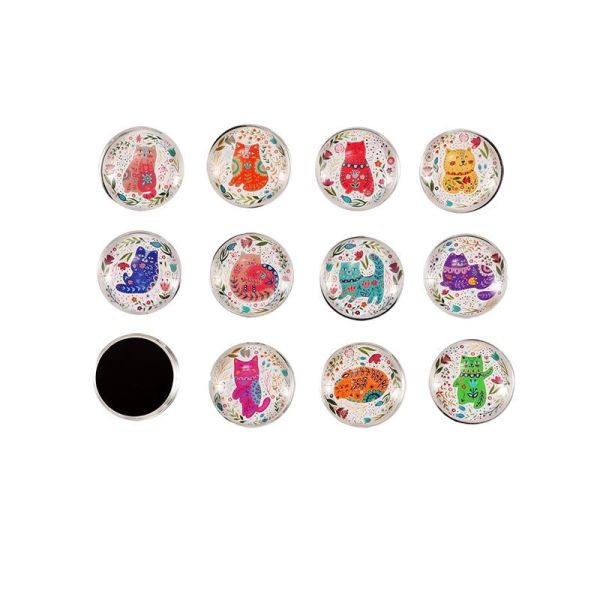 Clear Round Glass Pebble Magnets Refrigerator Magnet Souvenir