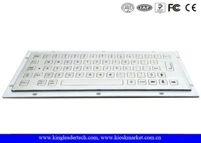 Teclado de aço inoxidável IP65 áspero da montagem do painel do quiosque curto das chaves do curso avaliado