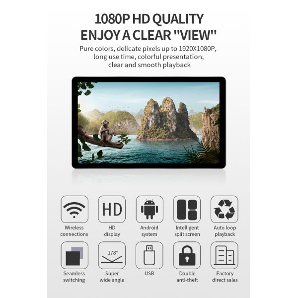 Стена 43 дюймов установила ROM Signage 8G цифров рекламы 10bit