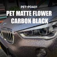 PET-PCA01 PET Flower Black Carbon Fiber PPF Film Custom Car Vinyl Wrap