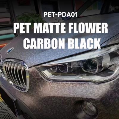 PET-PCA01 PET Flower Black Carbon Fiber PPF Film Custom Car Vinyl Wrap
