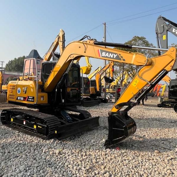 Original 0.12m3 Bucket Capacity Little Compact Used Excavator SANY SY75Cpro Crawler Excavator 0.7tons