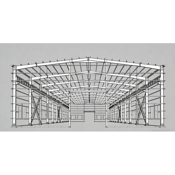 AISC Metal Steel Structure Workshop Warehouse Buildings Anti Corrosion