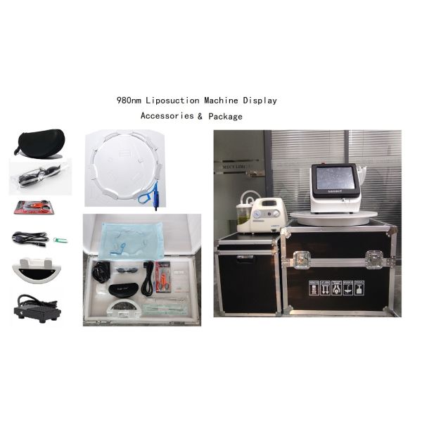 980nm 1470nm Липосакционная машина Удаление жира Лазерное оборудование липолиза