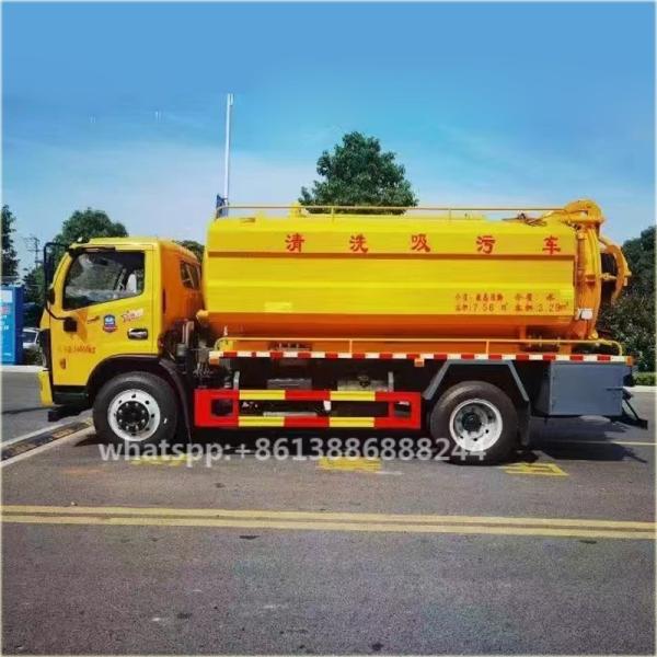 Duolica  6000 Liters Cleaning Suction Truck   High Pressure Washer  Truck Vacuum Tanker