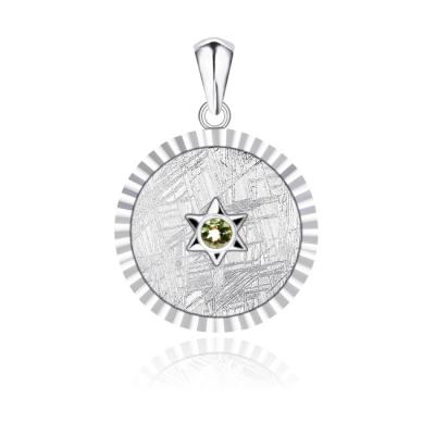 925 Sterling Silver Muonionalusta Meteorite Pendant From Sweden Fashionable