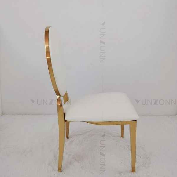 La boda de acero inoxidable del oro preside los alquileres reales W49xD53xH94cm de la silla que se casan