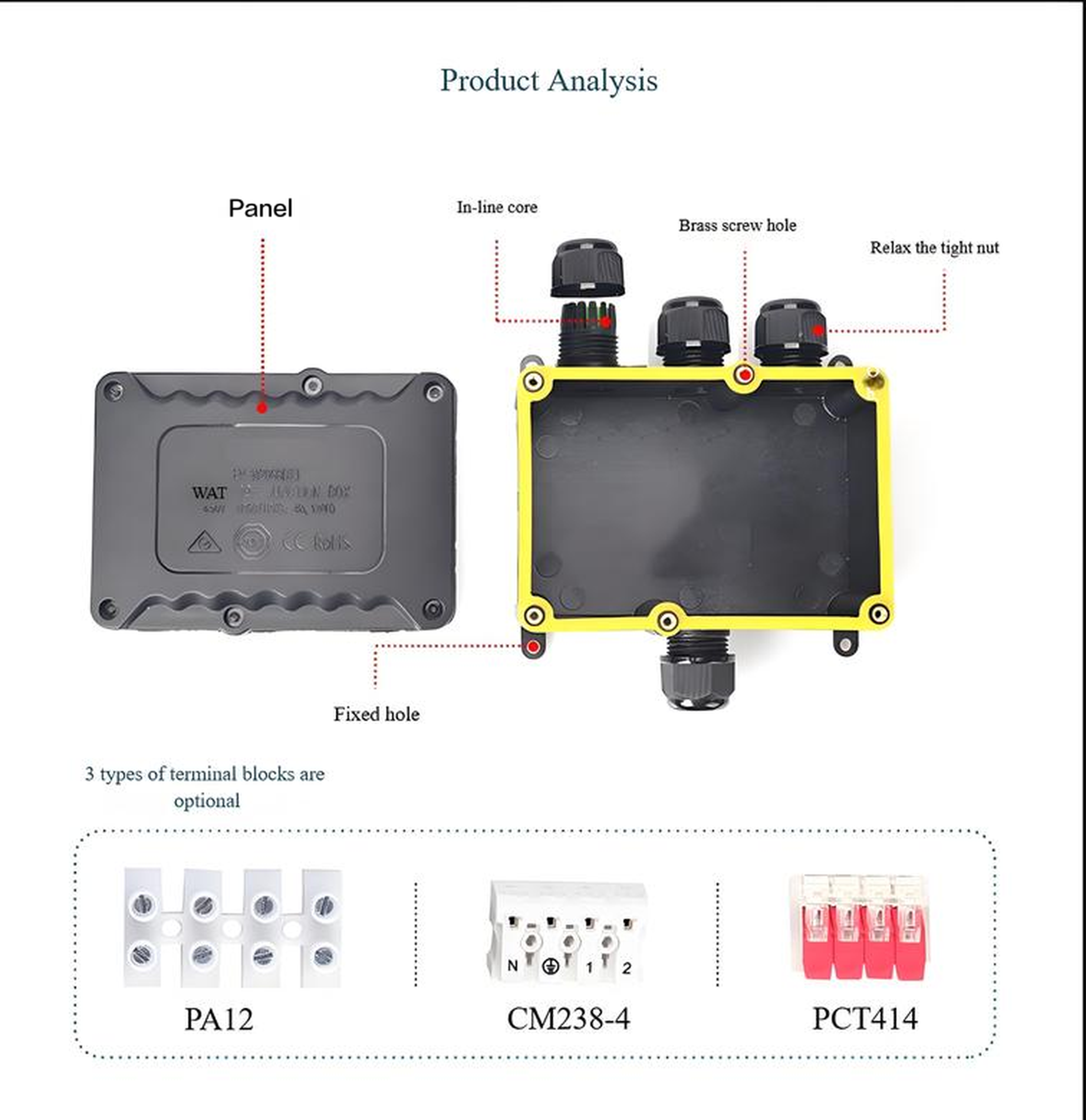 Waterproof Junction Box 1-in-3-out with IP68 Rating Split-Type