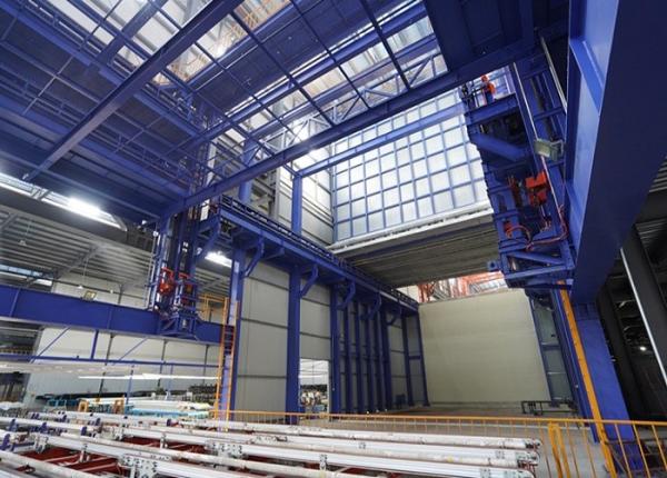 Linea de produção de anodização de corantes por eletroforese de perfil de alumínio