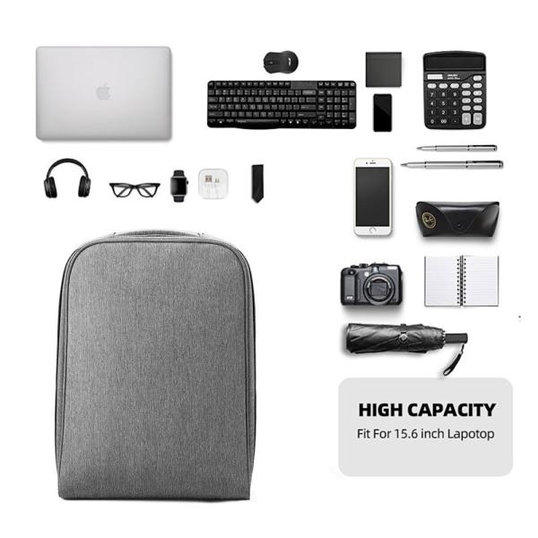 Polyester Fiber Business Laptop Backpack Waterproof 15.6 Inch Laptop Bag