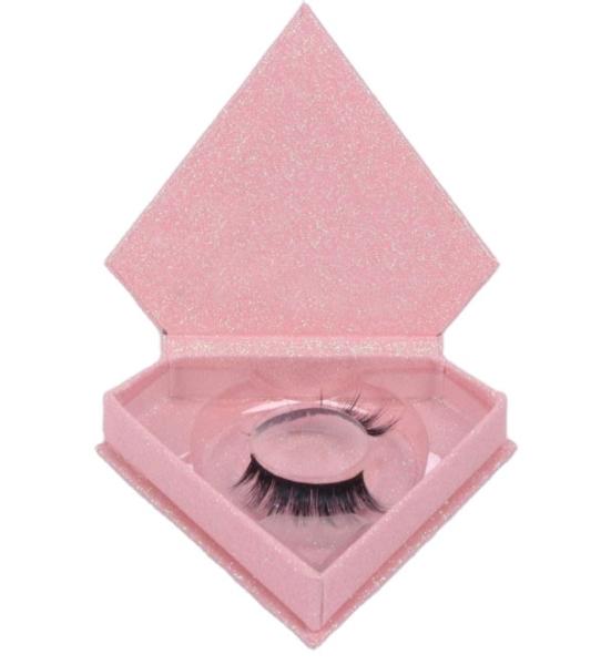 Boîte cadeau en argent glitter fausse cils