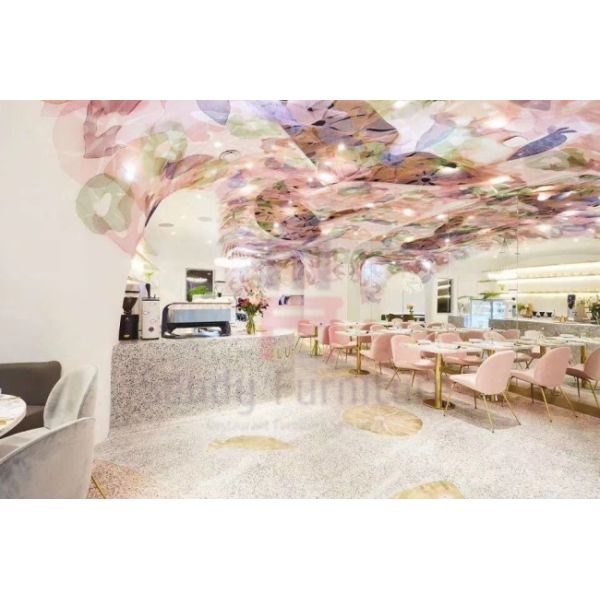 Красное голубое кресло для отдыха жука бархата, стулья столовой с ногами металла 