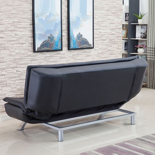 Metal Frame PU Leather Home Convertible Sofa Bed
