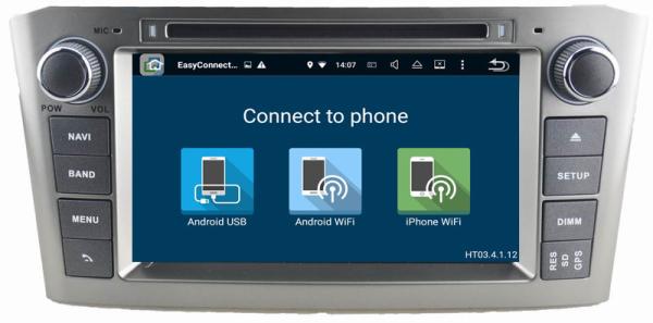Ouchuangbo car dvd gps navigation for Toyota Avensis 2005-2007 with DDR3 2GB dual zone reverse camera dual zone