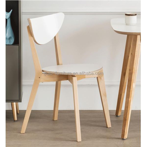 Home Furniture Modern Solid Wood Coffee Shop Restaurant Chair in Walnut