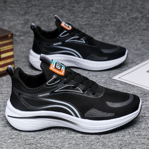Men's Breathable Mesh Anti Slip Outsole PVC Injection Sneaker for Casual Walking
