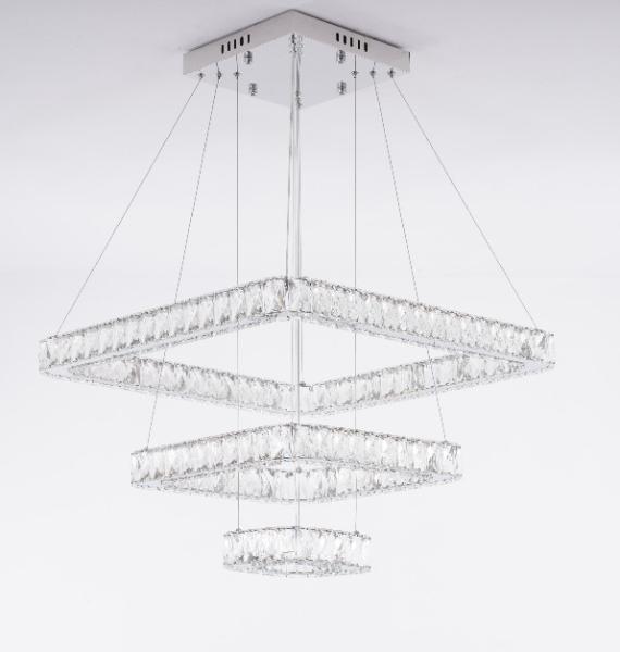 4000k LED Crystal Chrome Modern Pendant Light pour le salon