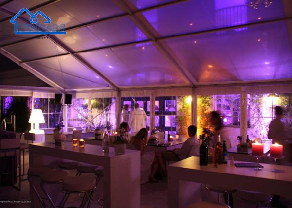Arco Retardante de Fogo Tendas de Eventos Marquete Tenda Com Painel de Vidro ABS Parede Sólida Tenda Dome Festival