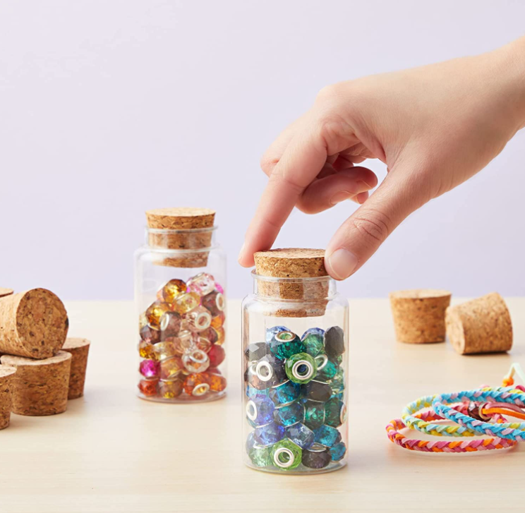 Прозрачные стеклянные бутылки с пробкой для бутылок Корковые пробки Прозрачные стеклянные пробки для бутылок